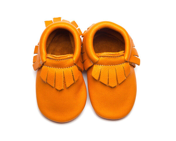 Sienna Moccs - Eco-Friendly Soft Leather Moccasins Baby Shoes by Wolfie and Willow